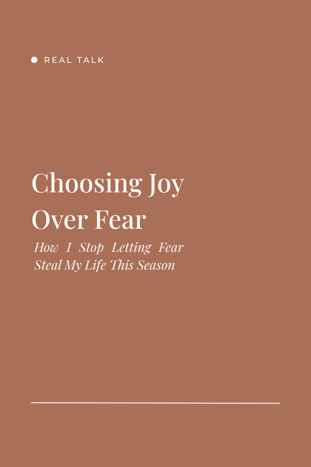 The Hardest Month: Choosing Joy Over Fear This October