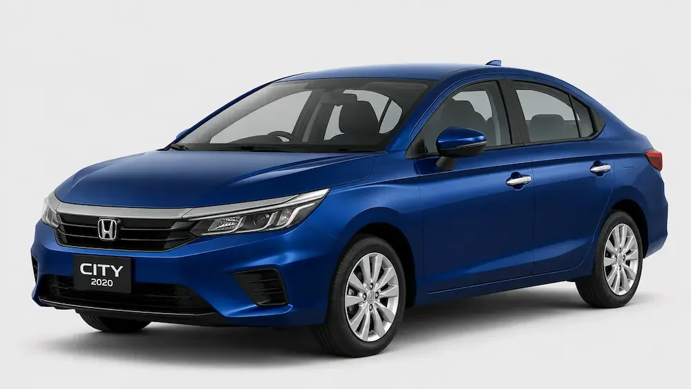 A Blue Honda City side view