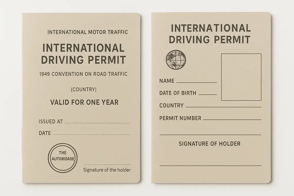 Sample International Driver's Permit Booklet