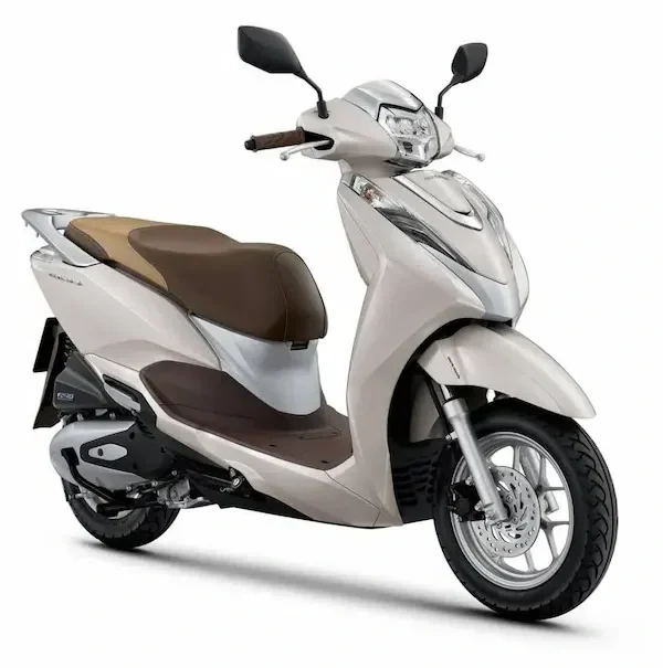 White Honda Lead for rent in Bangkok, side view