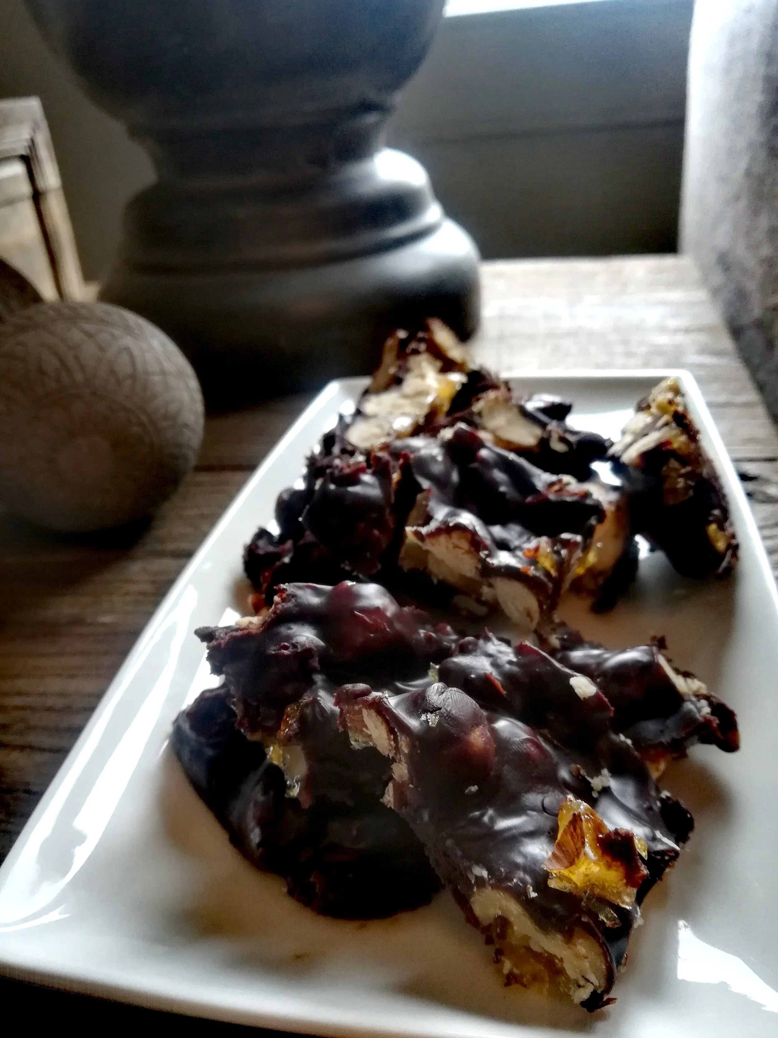 Torrone, natuur of met chocolade?