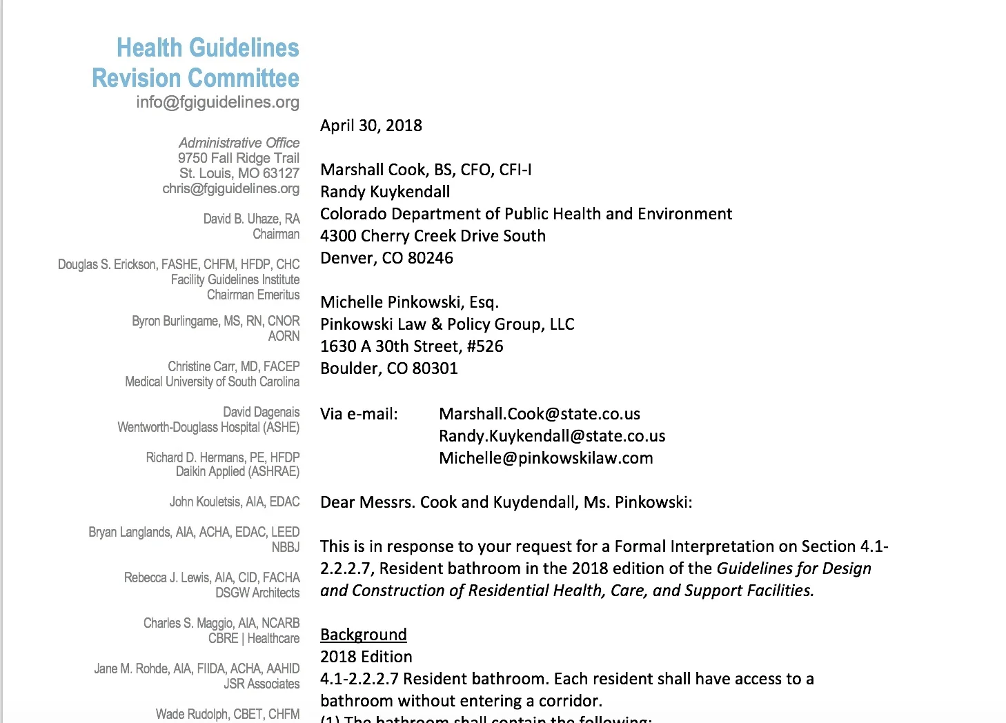 FGI Issues Interpretation Favorable to Small ALRs