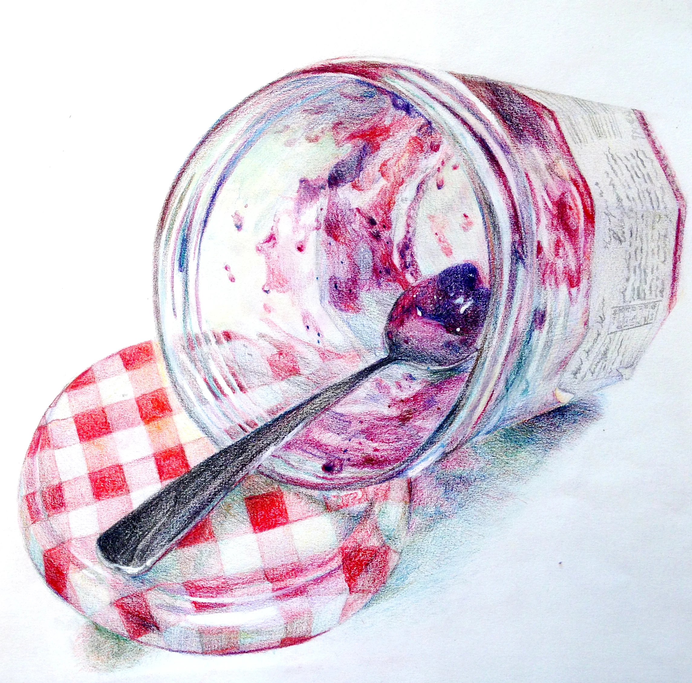 Lack of something series by Amy Color pencil on paper