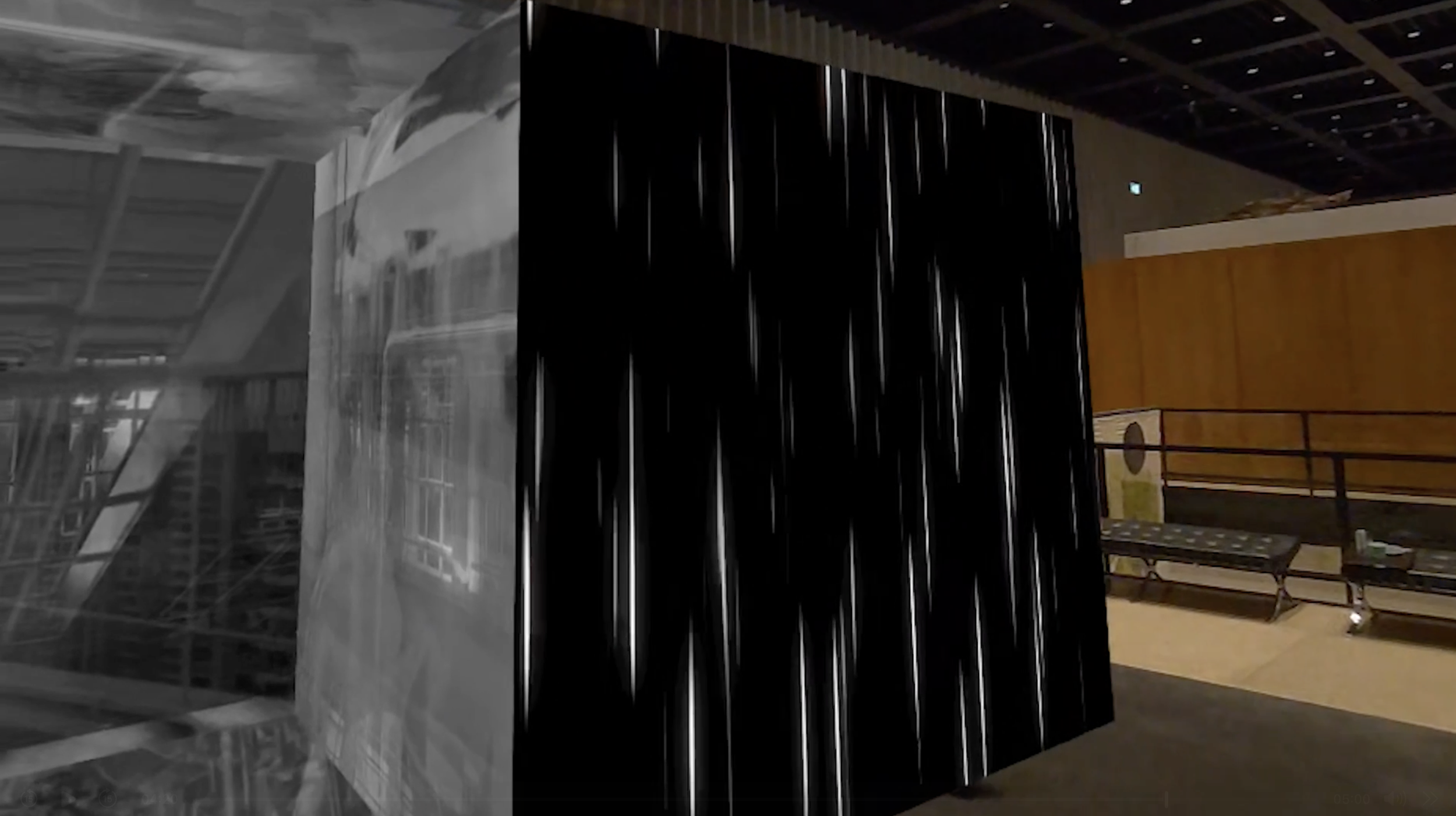  Still image  The Technological Self  (in headset) Photo: Studio Sophie Erlund 