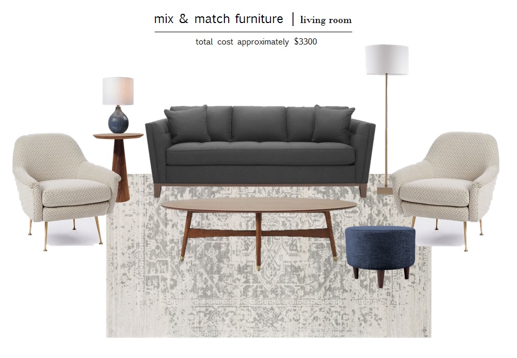 SOFA | ACCENT CHAIR | COFFEE TABLE | FLOOR LAMP | OTTOMAN | END TABLE | TABLE LAMP | RUG