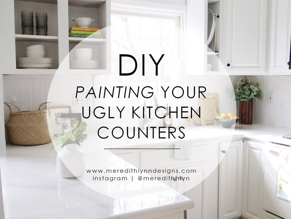 Diy Painting My Kitchen Countertops Meredith Lynn Designs - Diy Granite Countertops Paint