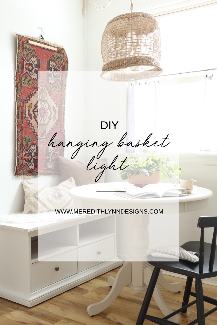 Diy Hanging Basket Light Meredith, How To Turn A Table Lamp Into Hanging Basket