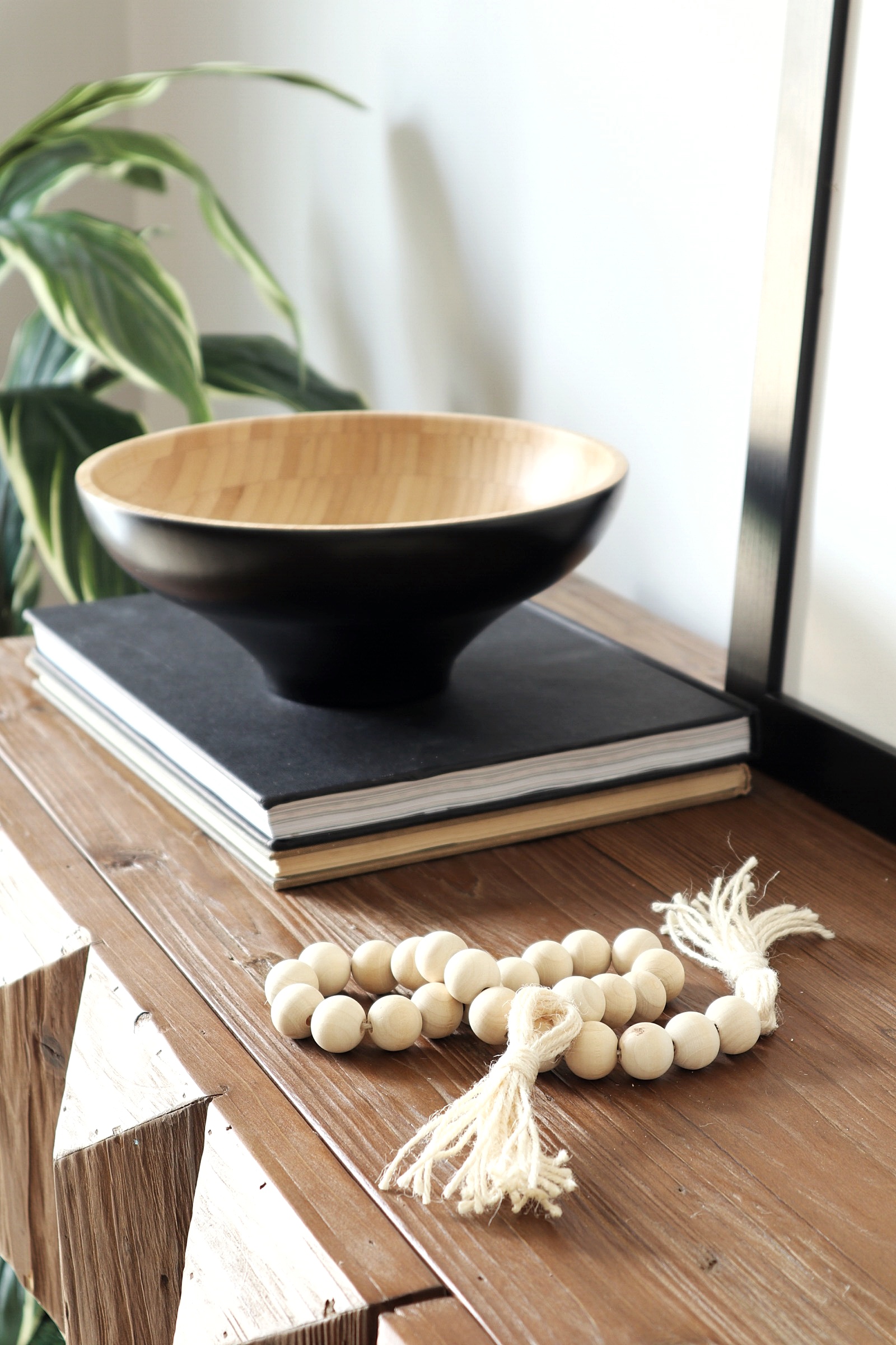 I also bought this super cute wood bead garland from my friend ashley’s new etsy store! ( check it out here )
