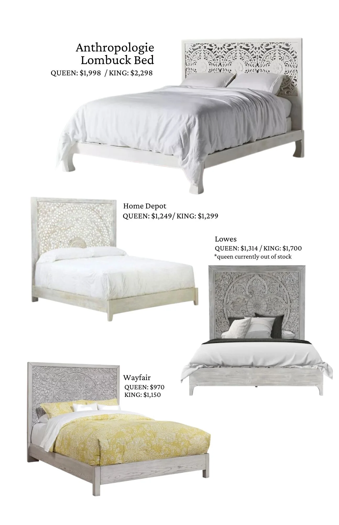 The Look For Less Anthropologie Bedroom Furniture Dupes — Meredith