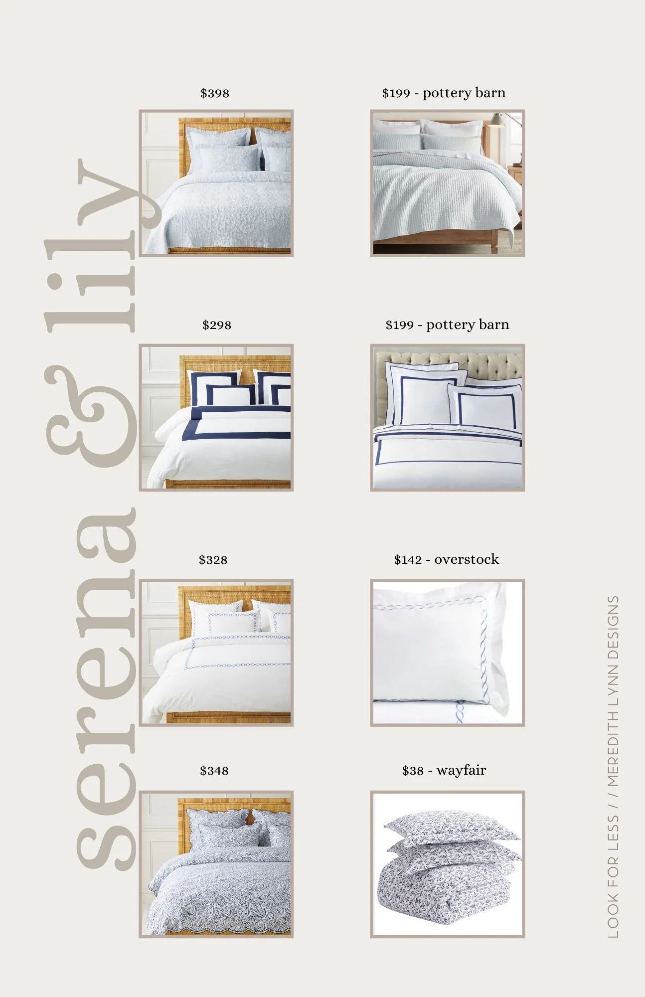 Serena & Lily Bedding Dupes — Meredith Lynn Designs