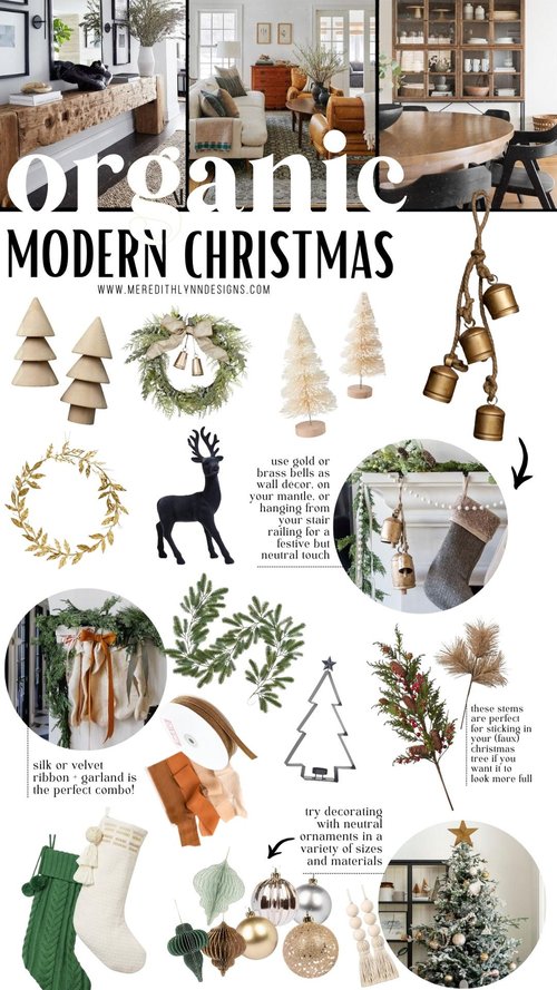 Boho Glam Meets Organic Modern Christmas Tree - How to Get the Look