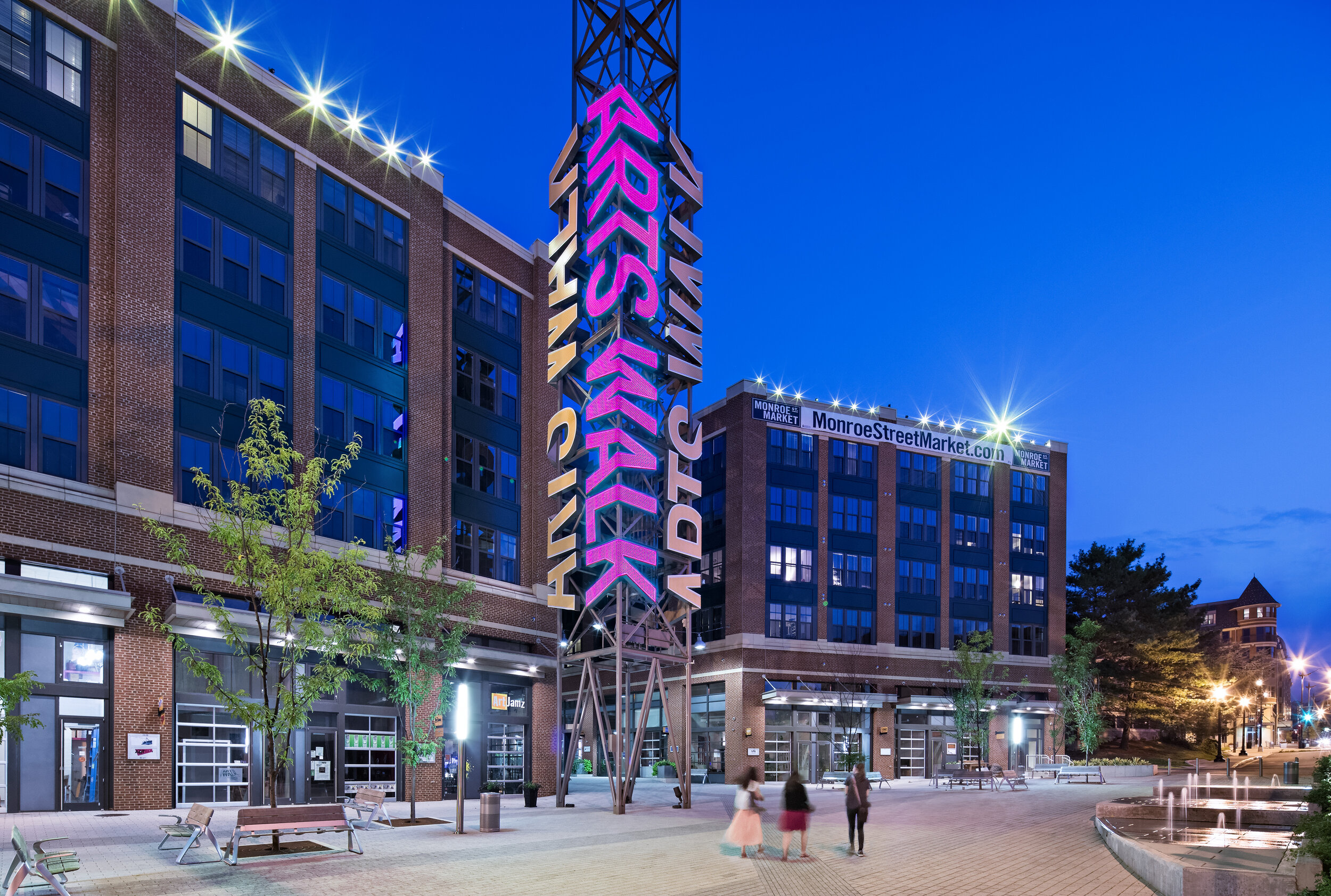 MSM Brookland Artswalk Tower at Dusk (1).jpg