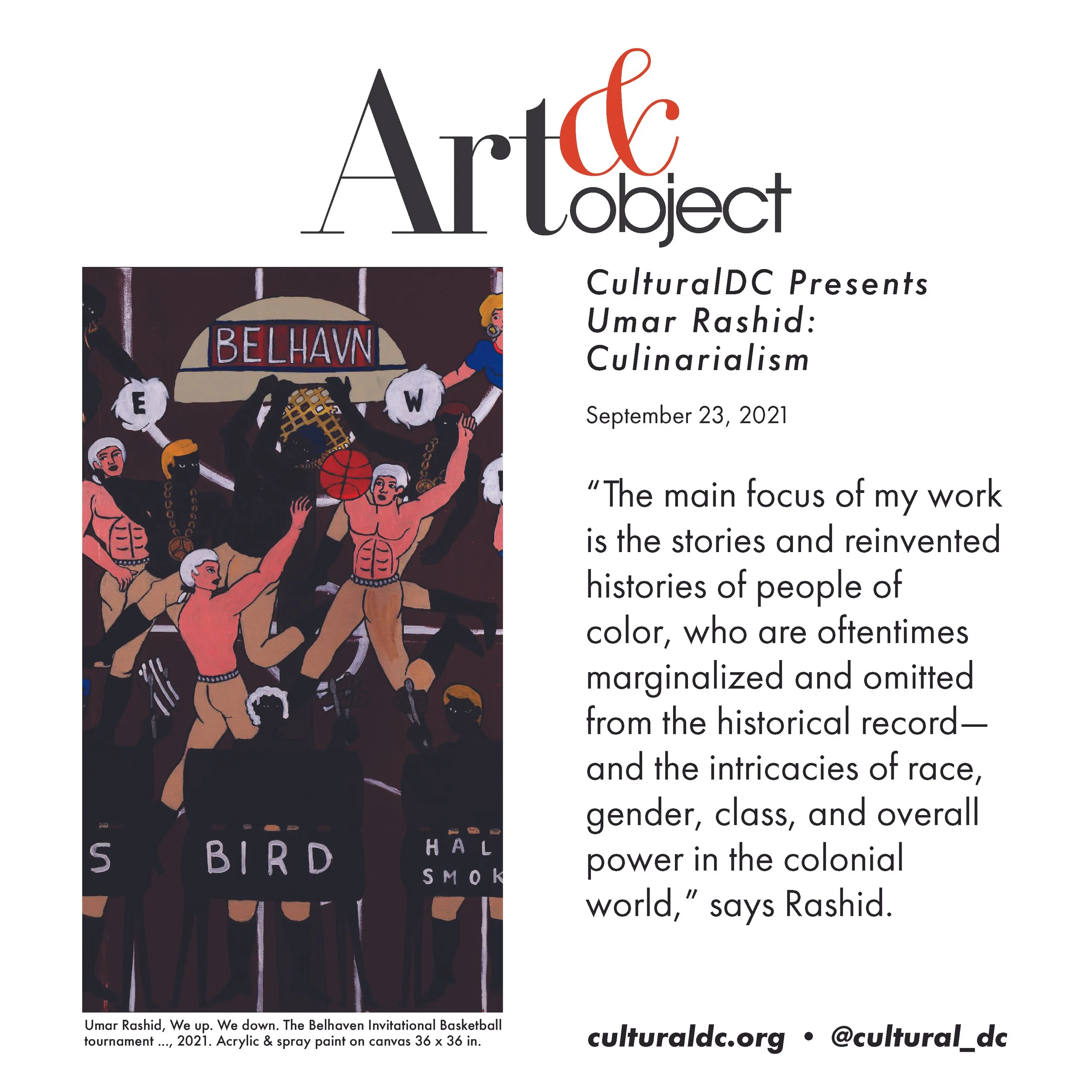 Art and Object - CulturalDC Presents Umar Rashid: Culinarialism