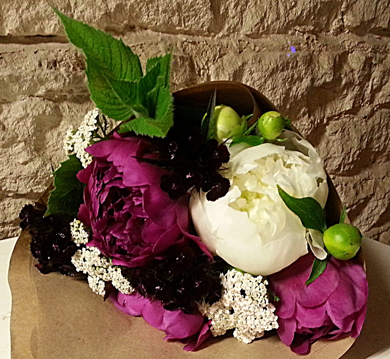 Peonies, Sweet William, Monarda, Yarrow, Queen Anne's Lace