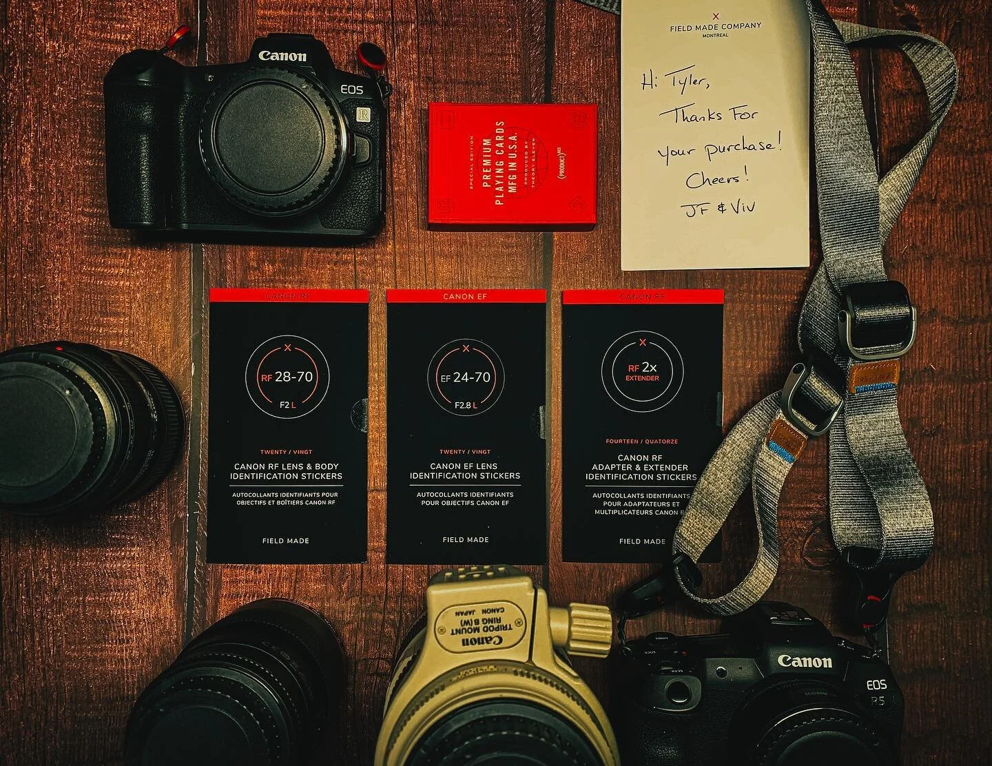 As I continue to evolve I now have a mixture of EF Mount and RF Mount @canonusa products. @field_made had just the answer with their full canon lineup label kit. These things are pretty straight forward but completely change up the dynamic of your ge