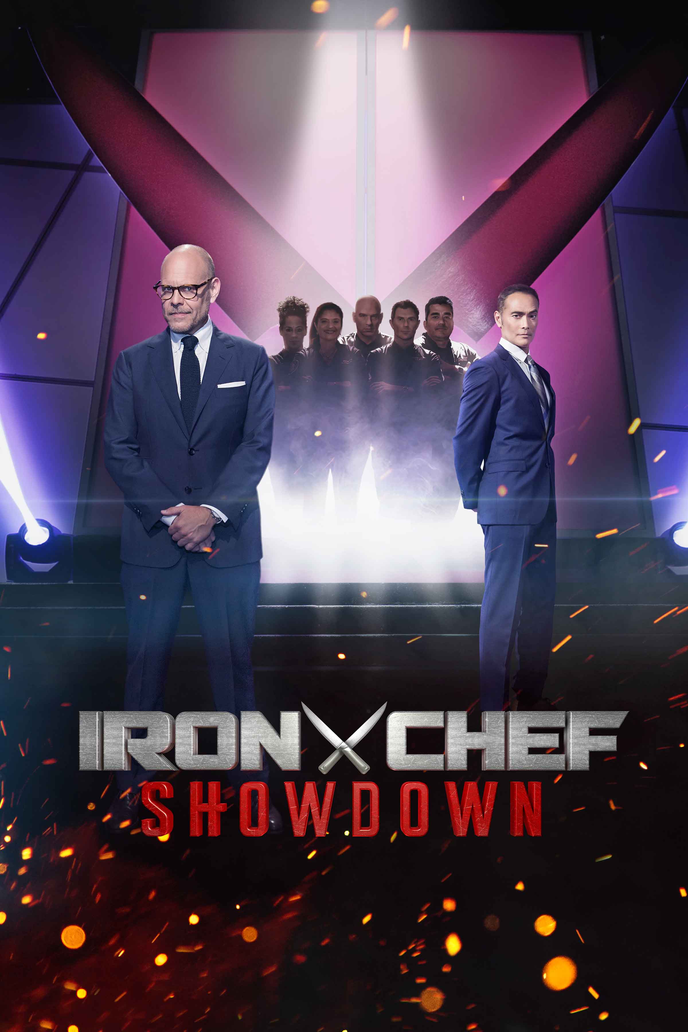 Iron Chef Showdown - Key Art with Alton Brown and Chairman Dacascos