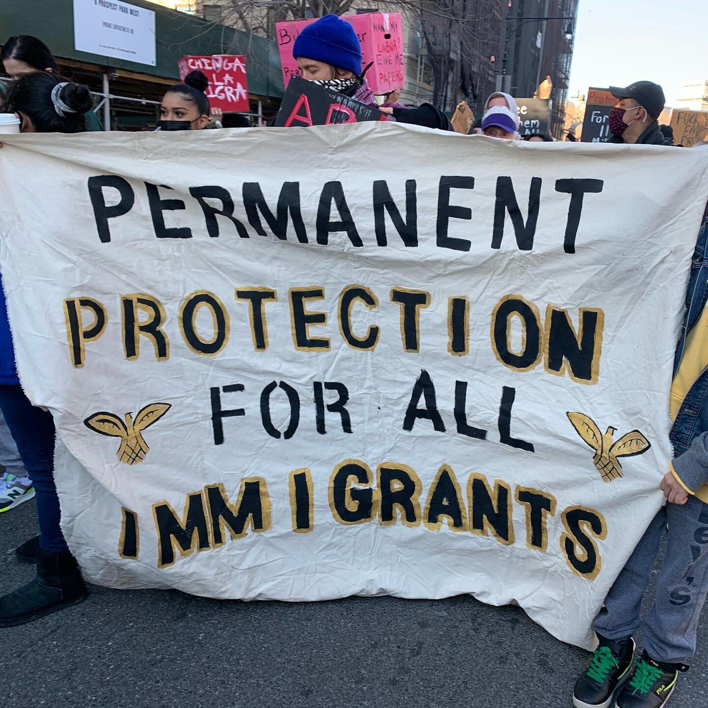 Today, we joined @closethecampsnyc and @cosechanyc and marched to Senator Schumer&rsquo;s house to demand that the Democrats keep their promise and immediately halt all deportations. It&rsquo;s time to close the camps and free them all! We need permanent protection for all immigrants. Take action @potus!