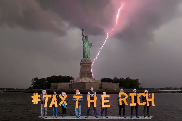 #StatueOfLiberty, #TaxTheRich, #InvestInOurNY