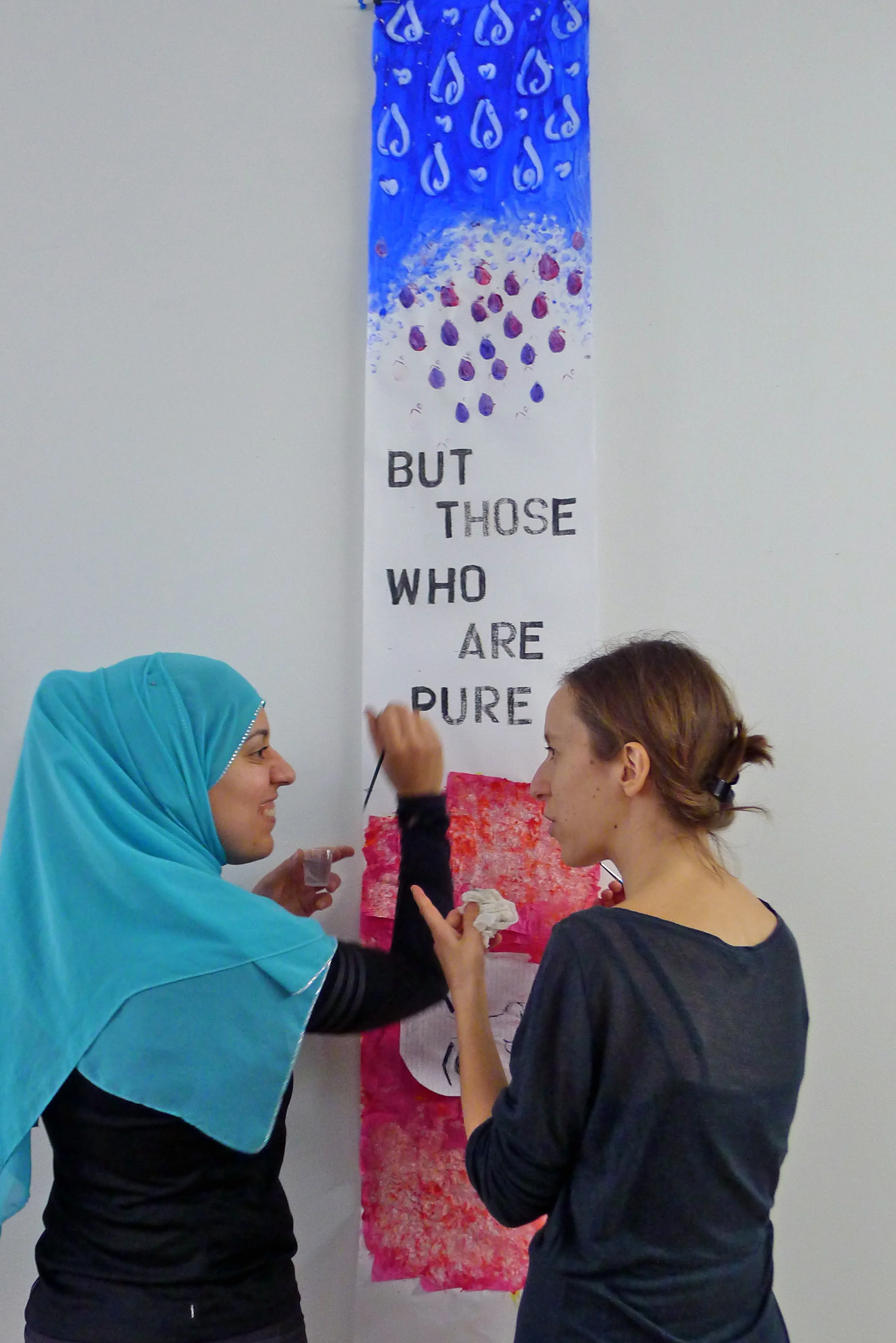 Participating artists in FENTSTER's Blood, Milk & Tears collaboration between Muslim & Jewish women, 2017 