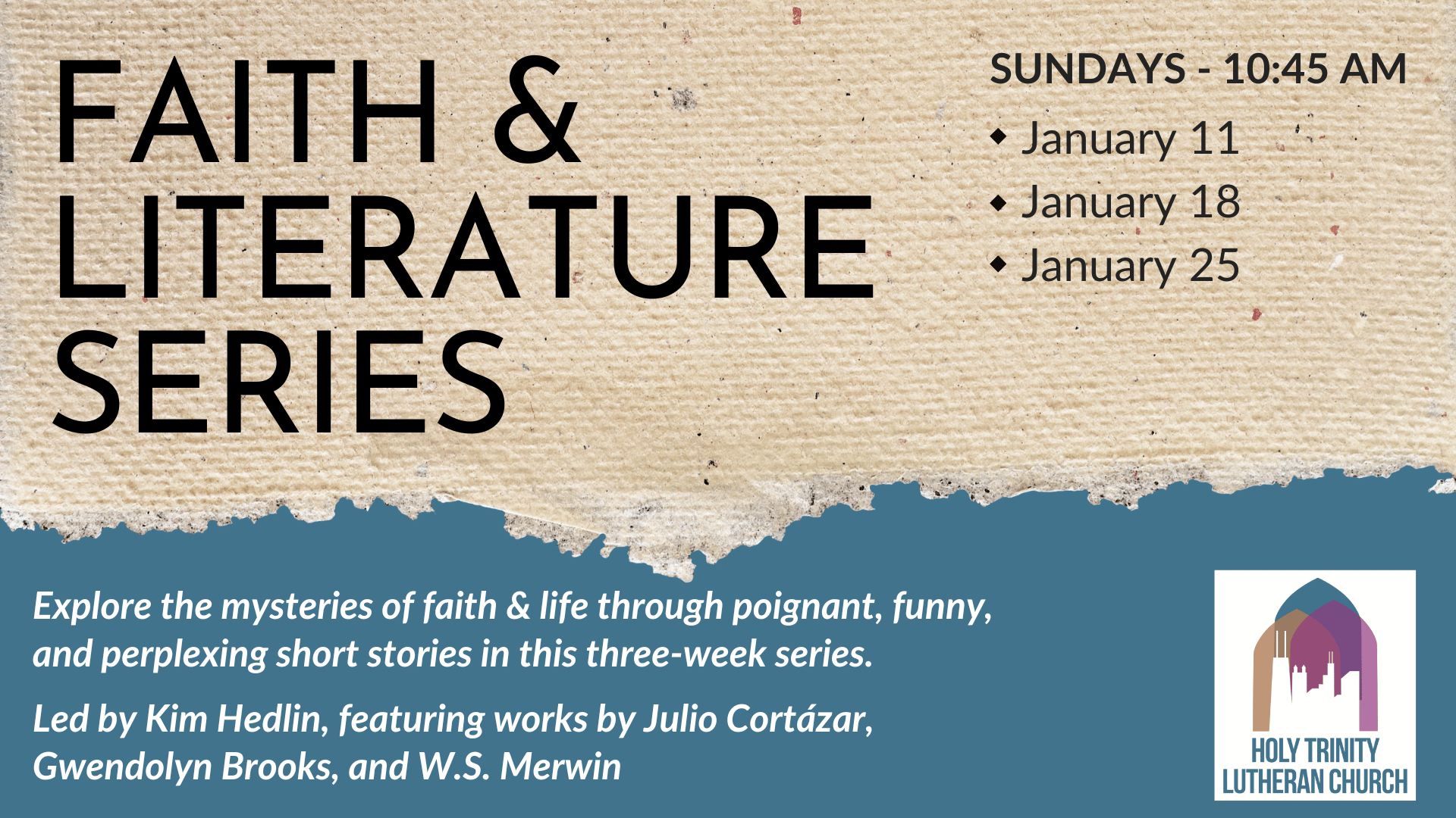 Faith and Literature Series, pt. 1