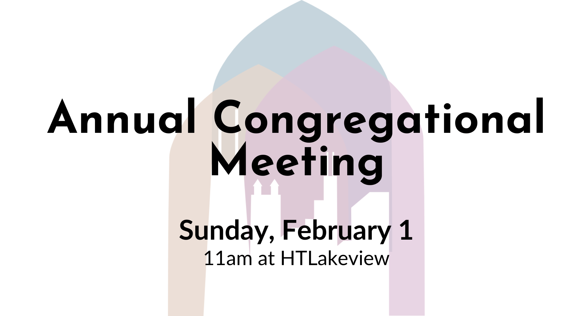 Annual Congregational Meeting and Potluck