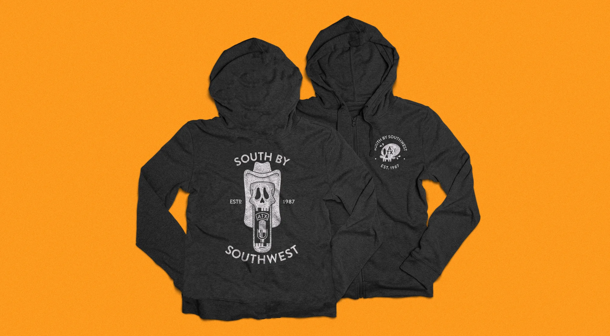 SXSW 2017 Cowboy Skull Front and Back Hoodie.jpg