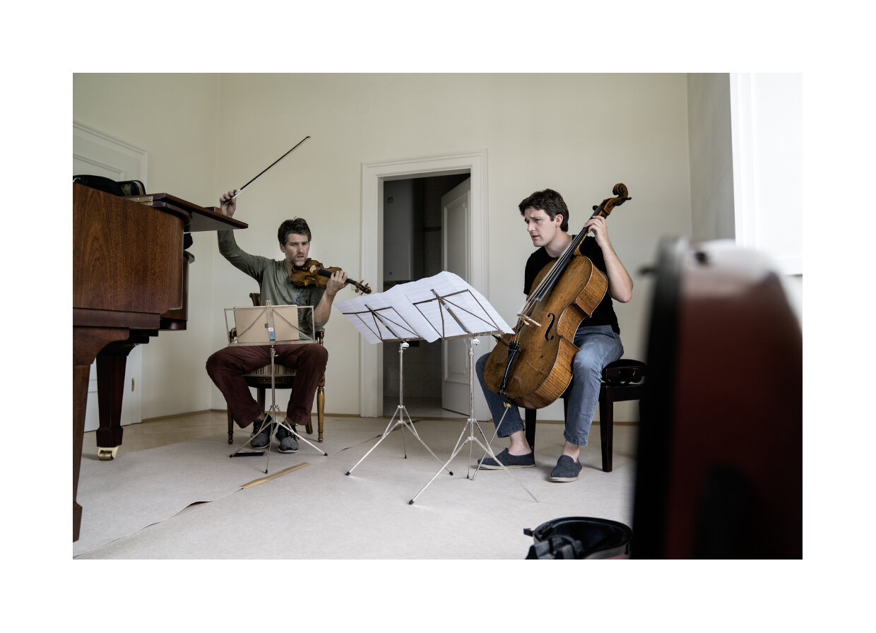 Nicolas Dautricourt & Maximian Hornung bei der Probe