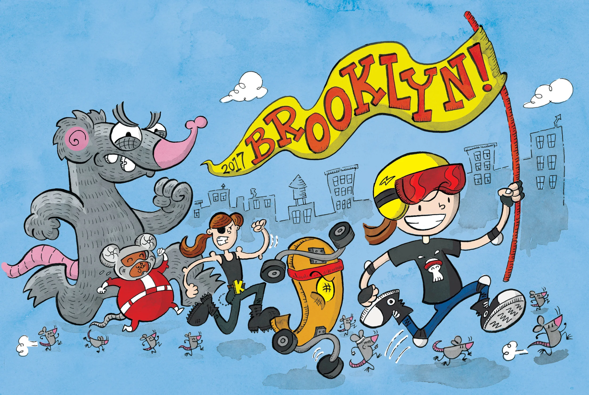 Spy Next Door promotional poster for the 2017 Brooklyn Marathon