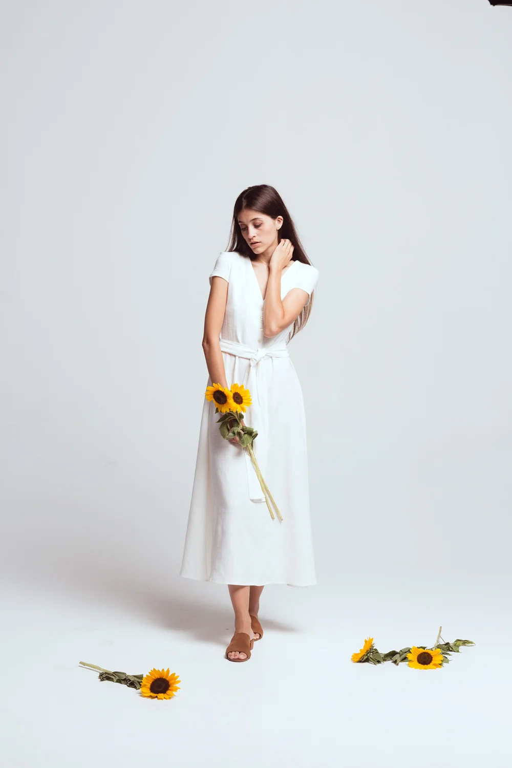 Vestido Largo Botones — Nea Badson