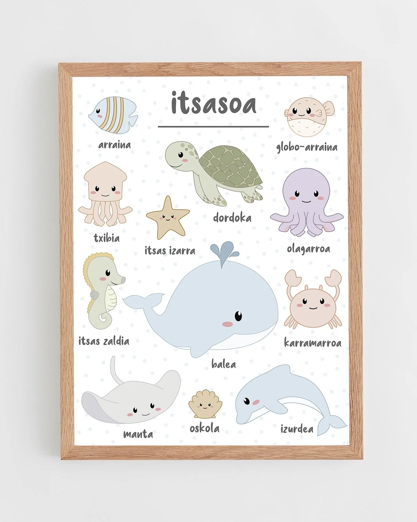 Hola! 👋🏻 Somos los ni&ntilde;os Kiwi!
Estos p&oacute;sters educativos con animales marinos se unen a la familia 😊. Adem&aacute;s pod&eacute;is encontrarlos en varios idiomas; euskera, castellano, catal&aacute; e ingl&eacute;s. 👋🏻
Pod&eacute;is e