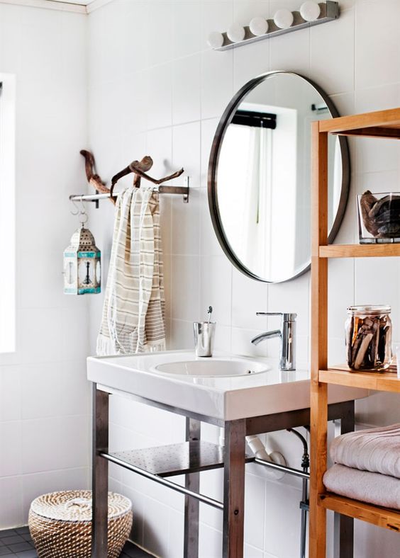 Bathroom Mirrors Are Going Full Circle, Bathroom Vanity Light With Round Mirror