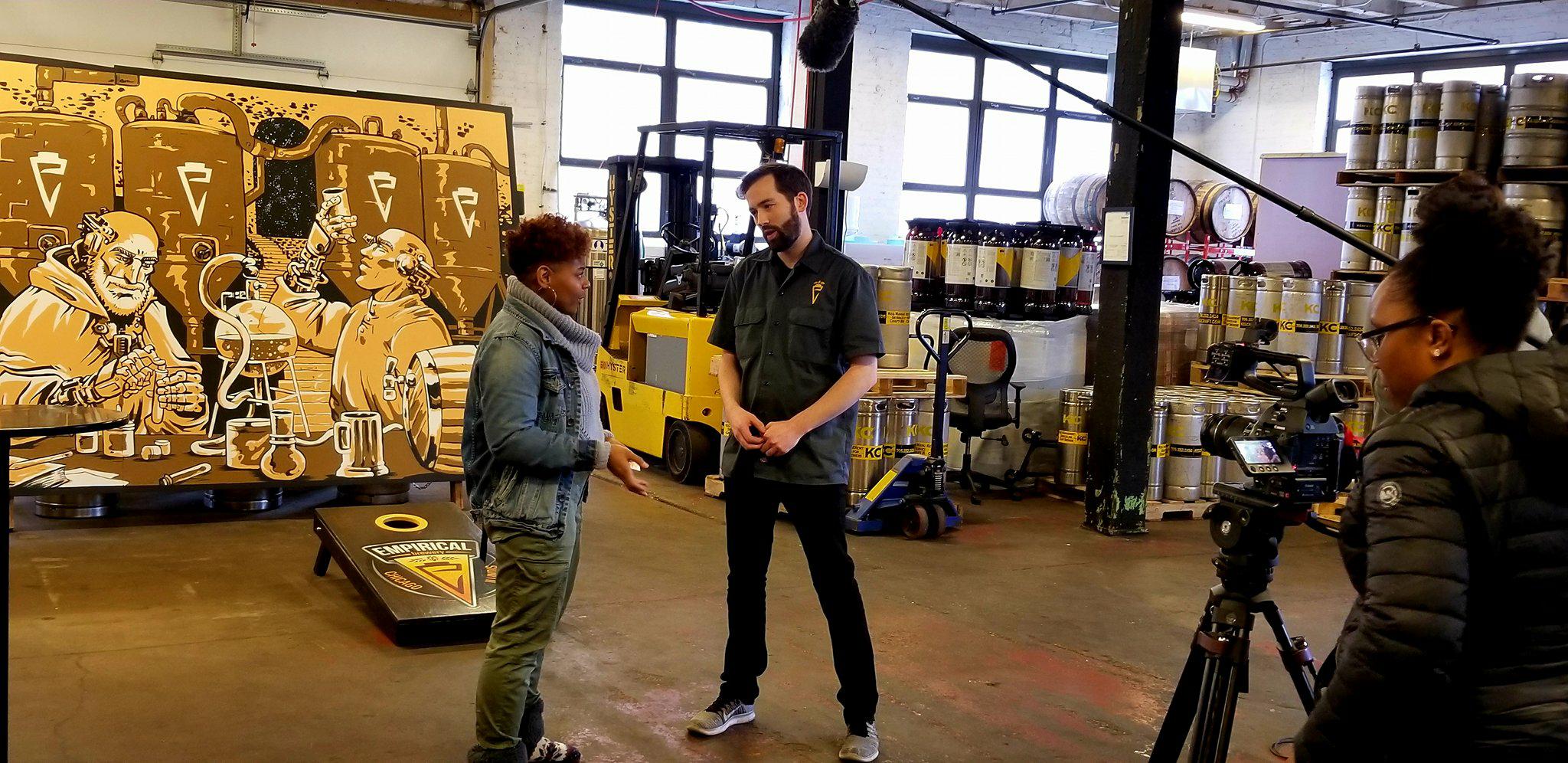 Host of Craft Beer Clash Melanie Winston as she interviews Jacob Hutson from Empirical Brewing. 