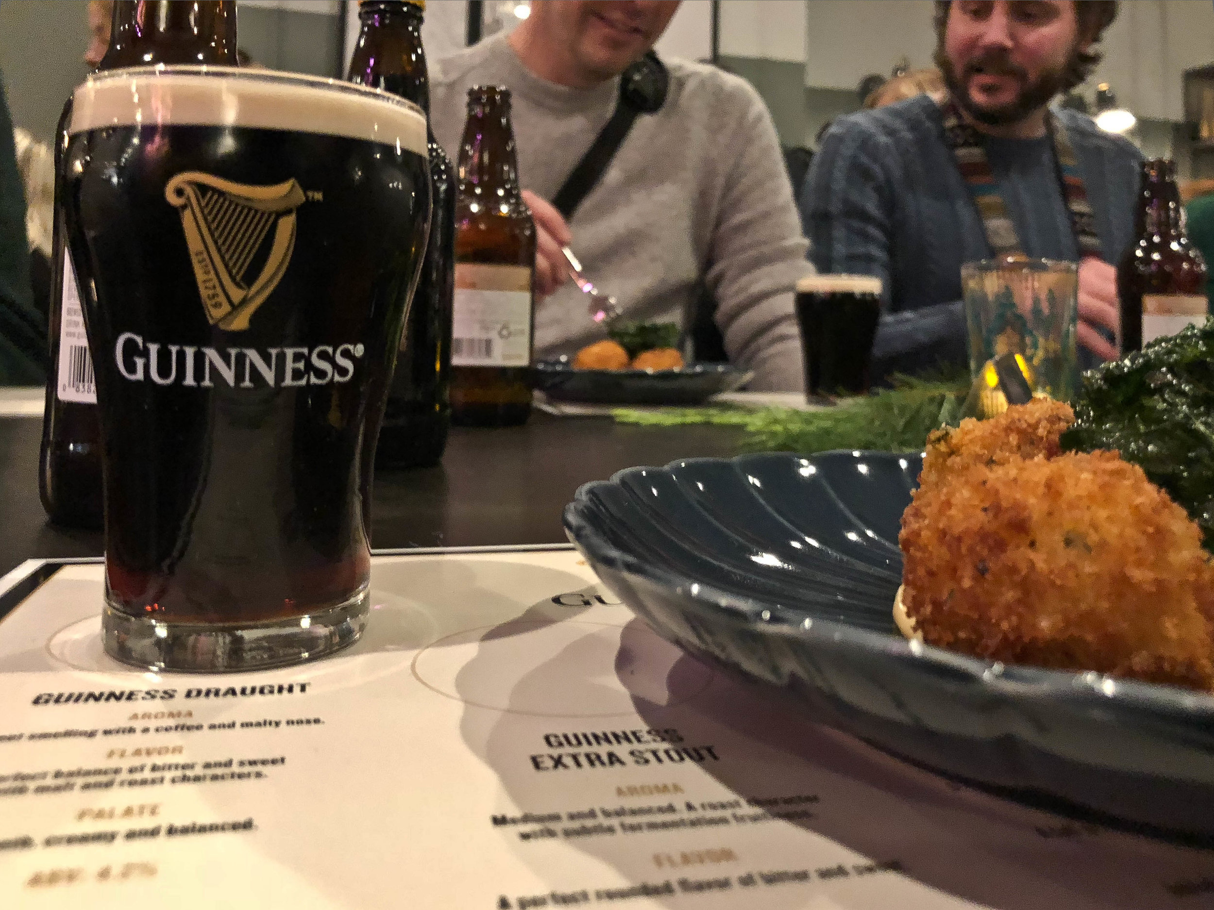 This Guinness Draught was paired with the Irish Mashed Potato Croquettes and served with a beer cheese dipping sauce.
