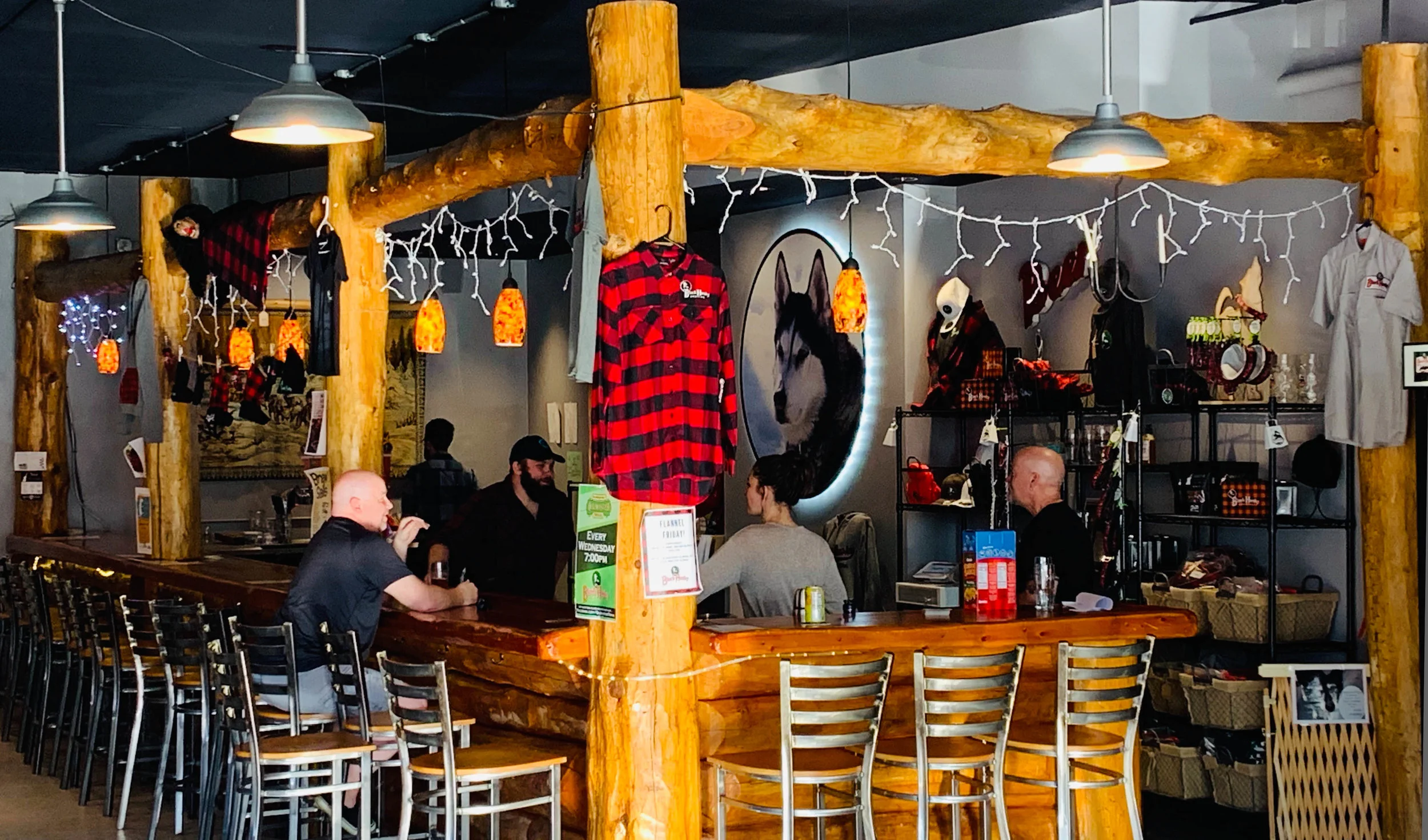 Black Husky Taproom is a pretty dope space. The bar is the original bar from the first brewing space.