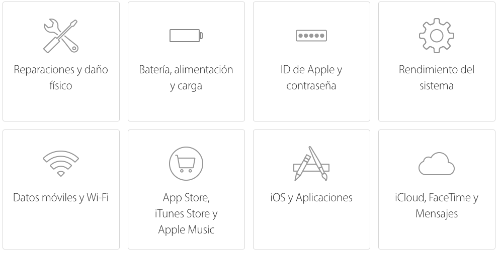 Select the type of problem you could be having, Battery and charging in our case