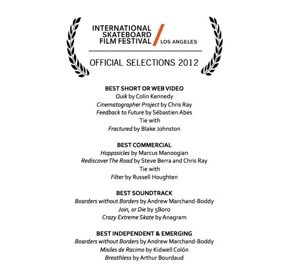 ISFF 2012 | Hoppssicle Best Commercial Award