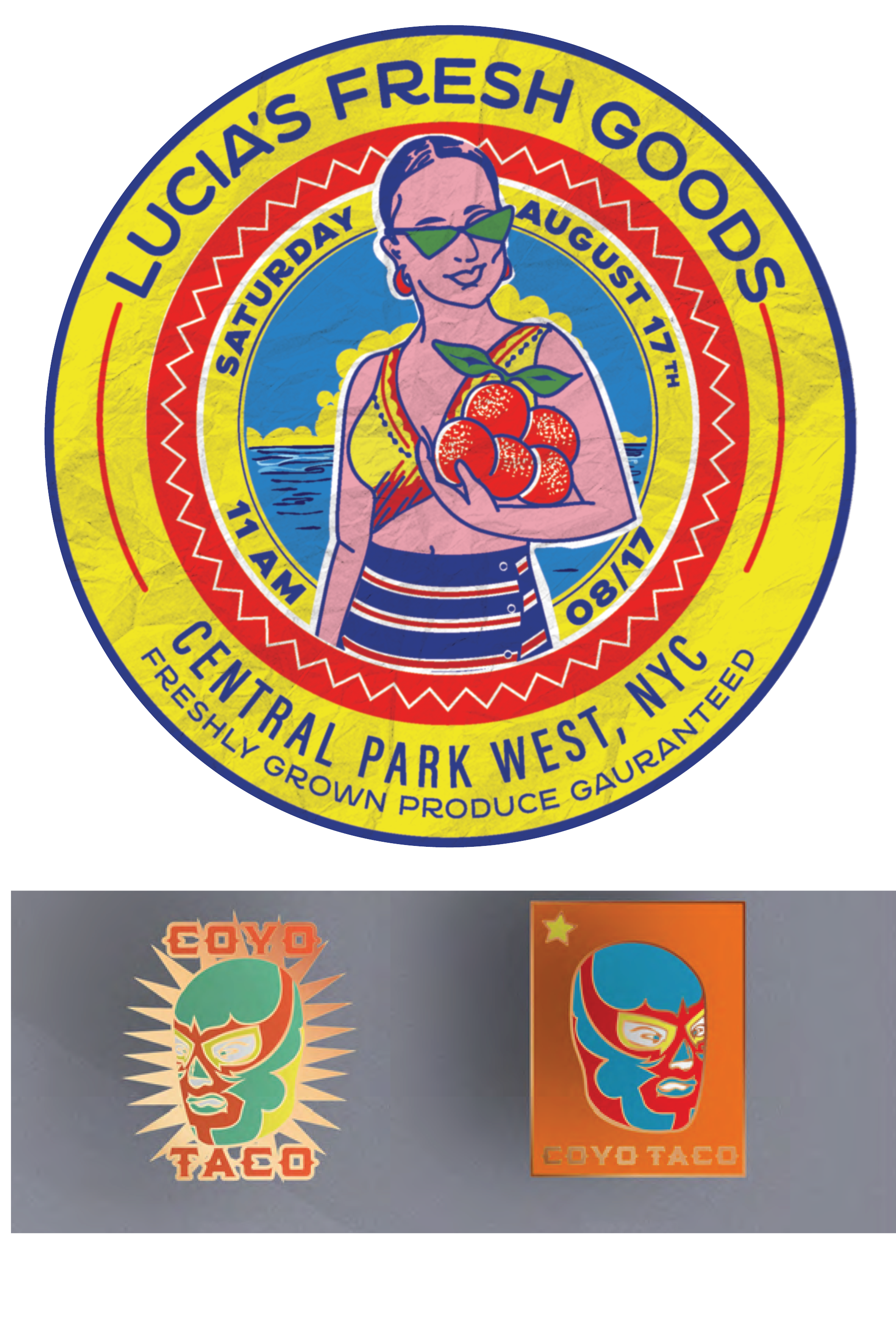 Lucias Fresh Goods Branding X Coyo Taco Enamel Pin