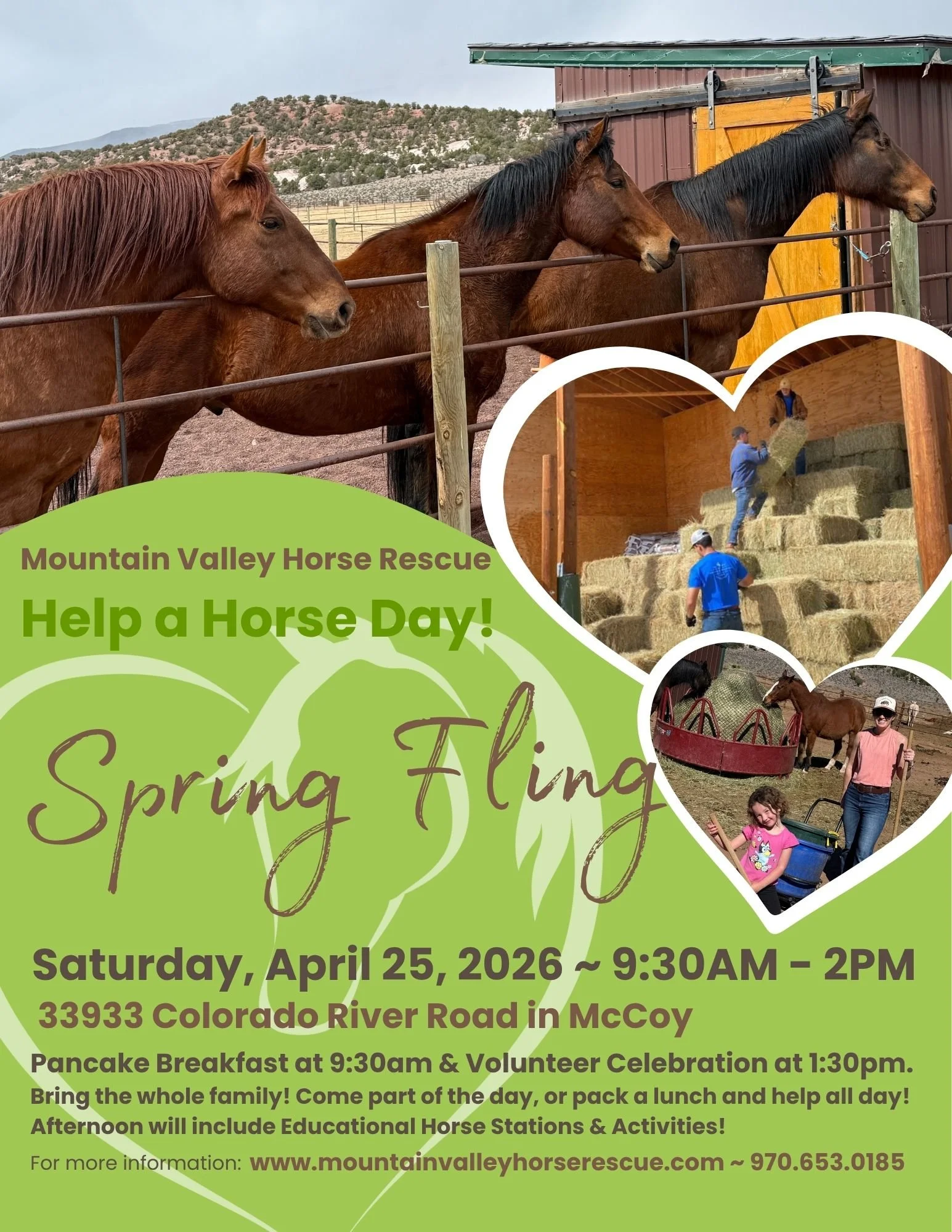 MVHR's Help a Horse Day ~ Volunteer Spring Fling &amp; Open House