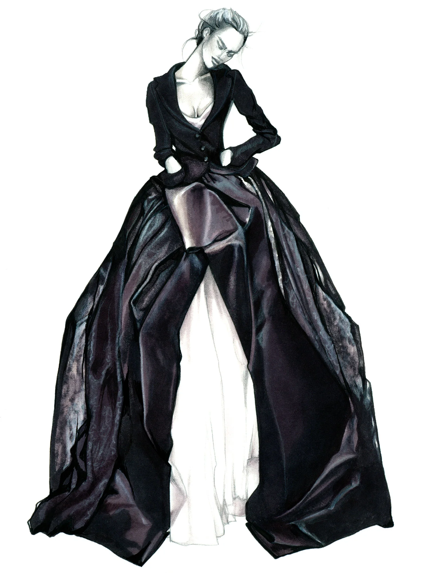 FASHION ILLUSTRATION GOWNS NANCY RIEGELMAN