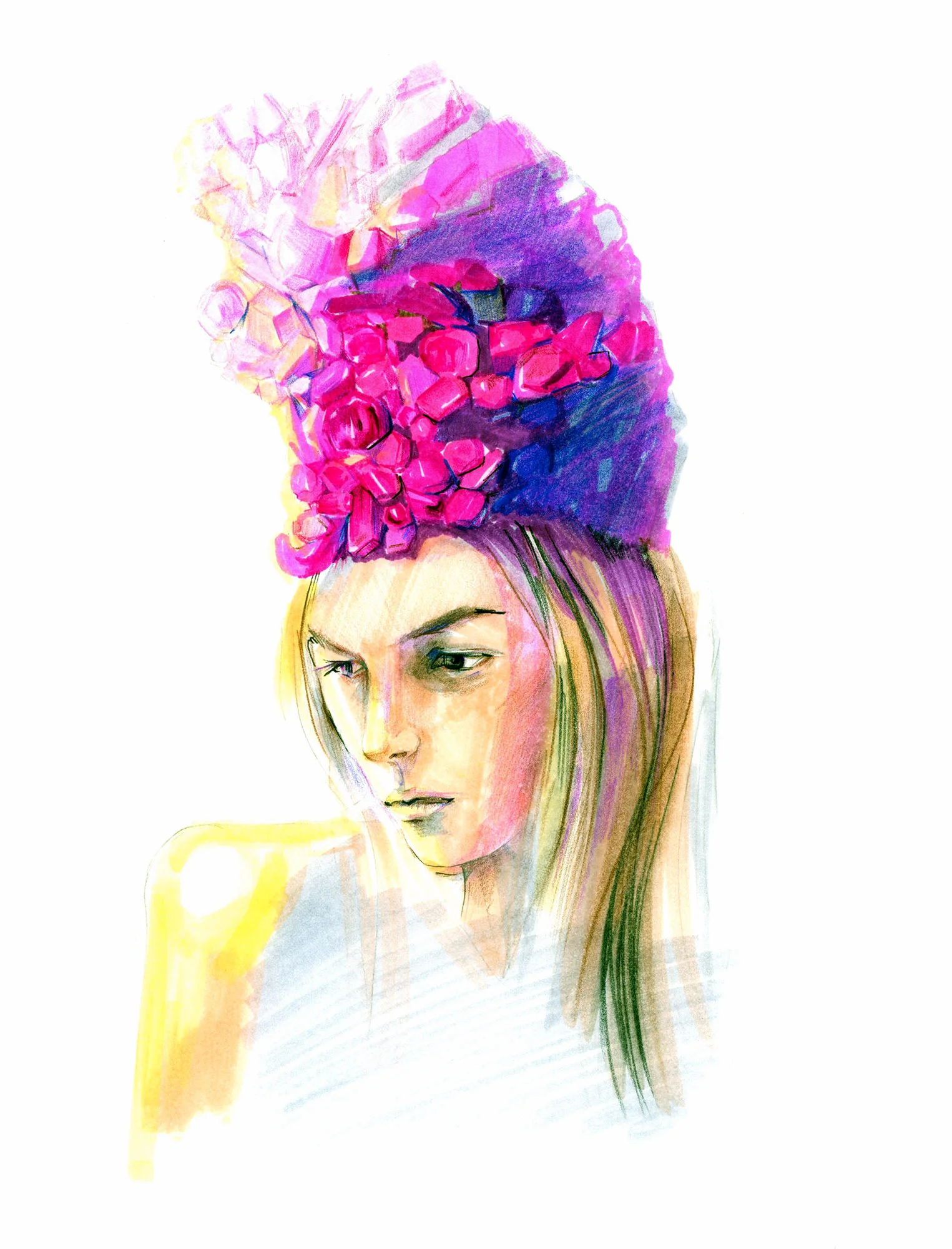FASHION ILLUSTRATION FACES NANCY RIEGELMAN