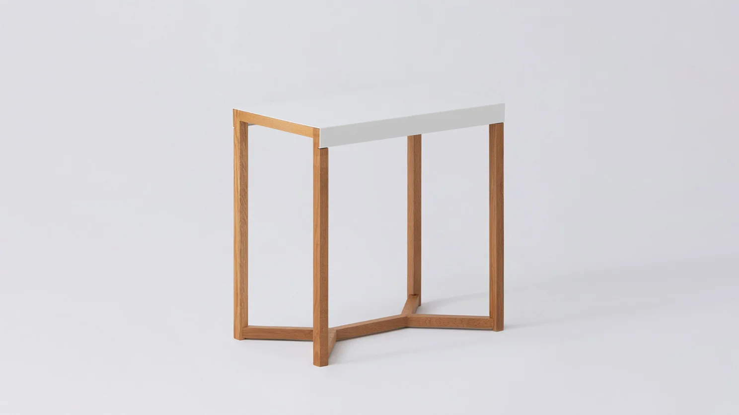 Trivia Tall Side Table - White and Oak - EQ3 - M Collection NYC 1.jpg