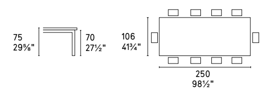 Cartesio Dining Table Dimensions - Calligaris - M Collection .png