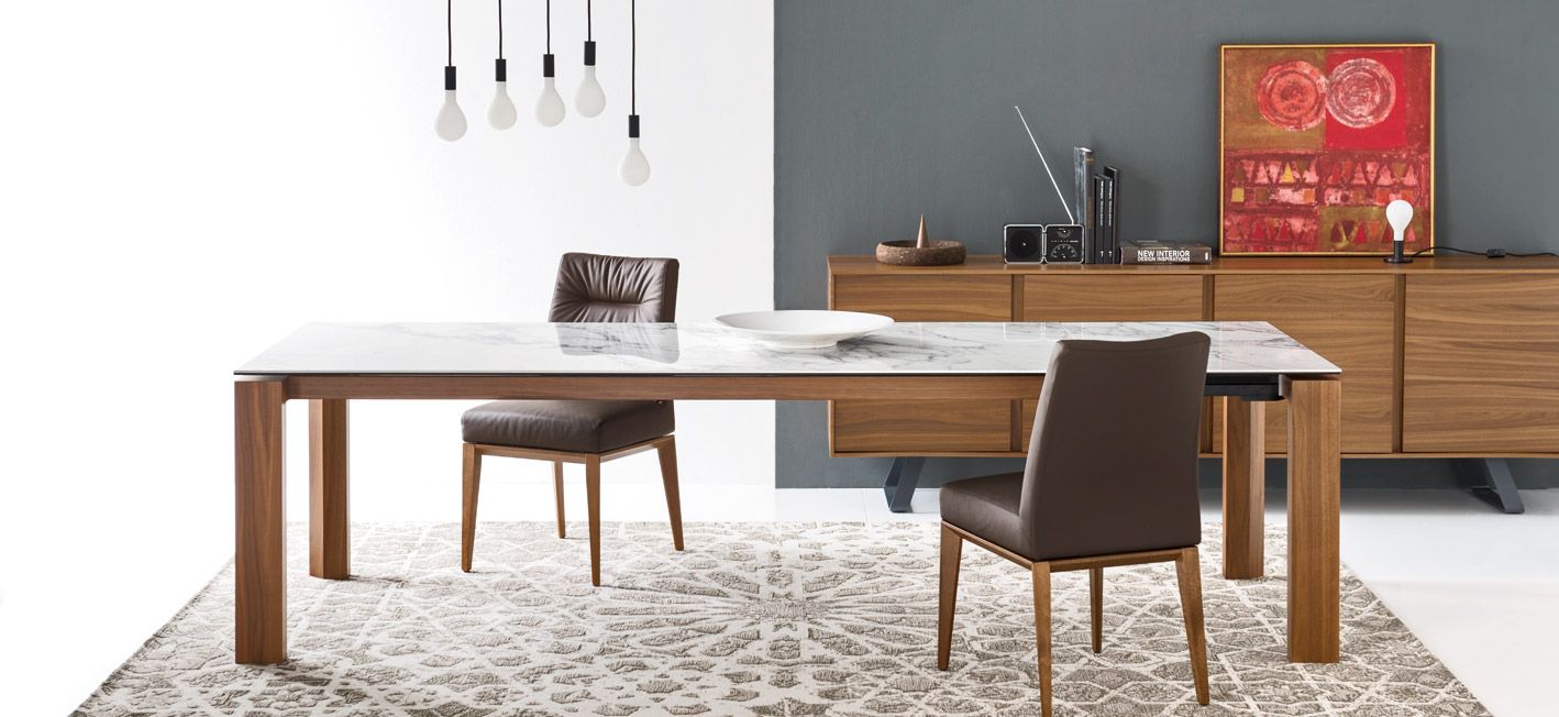 Omnia Glass Ceramic 70 Extendable Dining Table M Collection Home