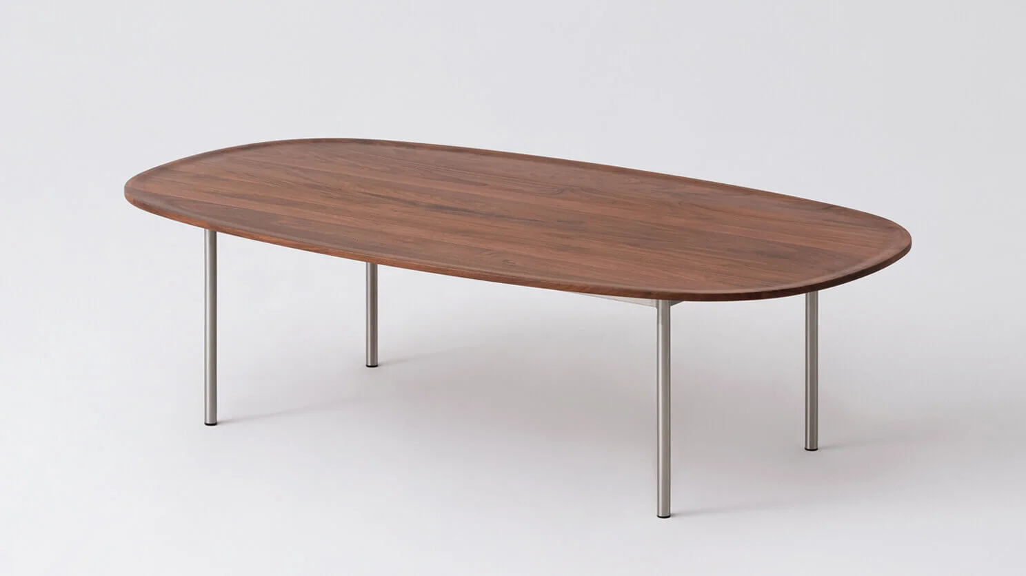 River Coffee Table 2 - Walnut , Stainless Legs - M Collection - EQ3.jpg