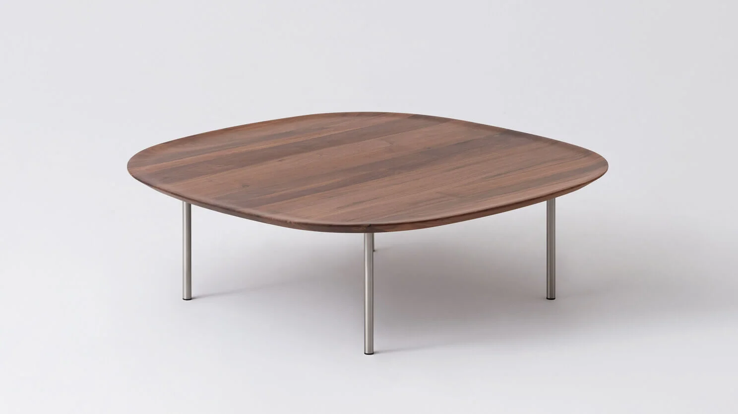 River Square Coffee Table 2 - Walnut , Stainless Legs - M Collection - EQ3.jpg