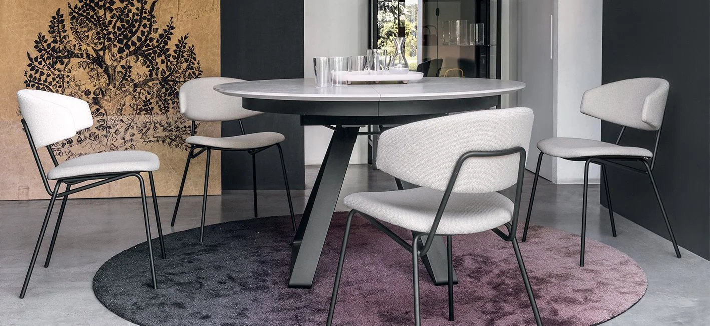Atlante Extendable Round Dining Table M Collection Home
