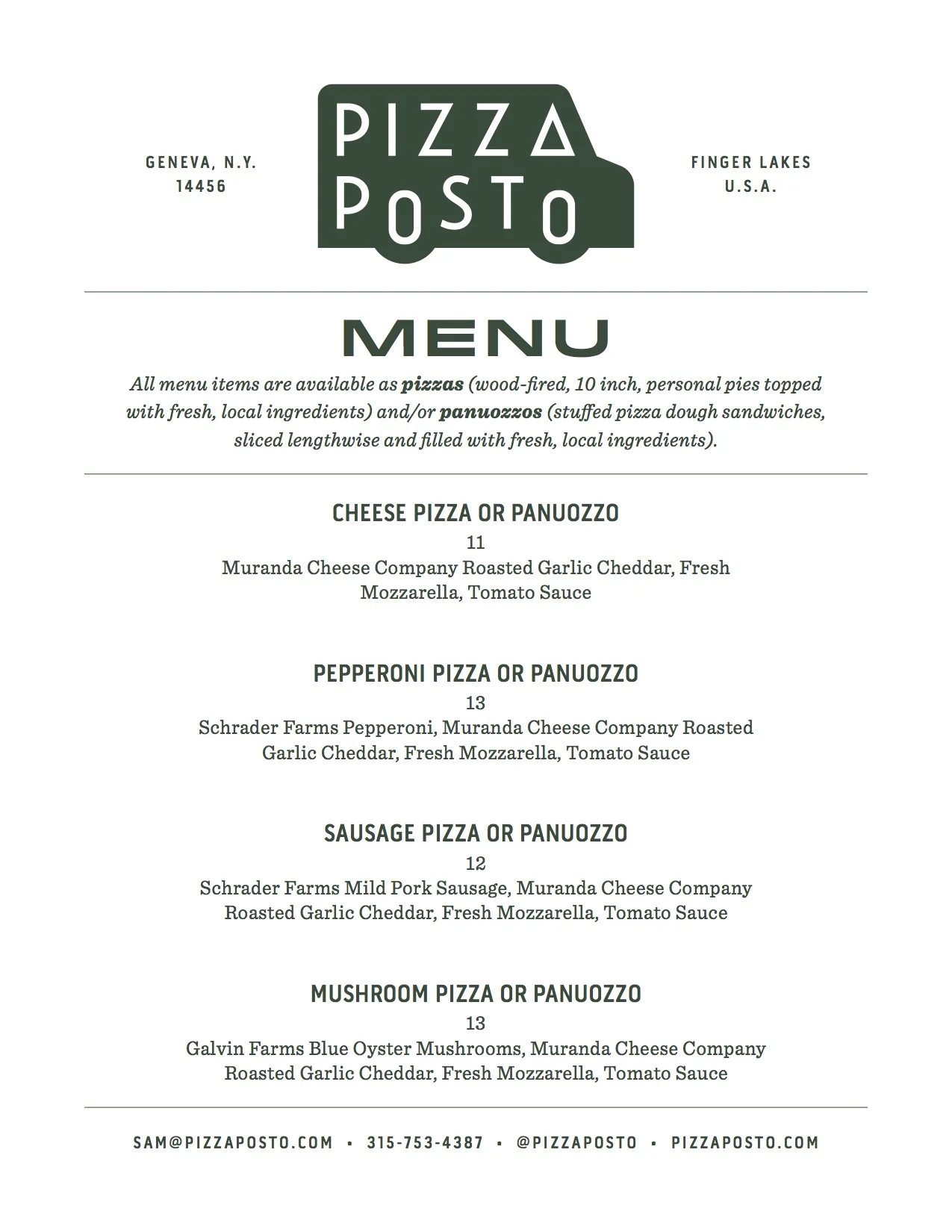 Pizza Posto Wood Fired Pizza