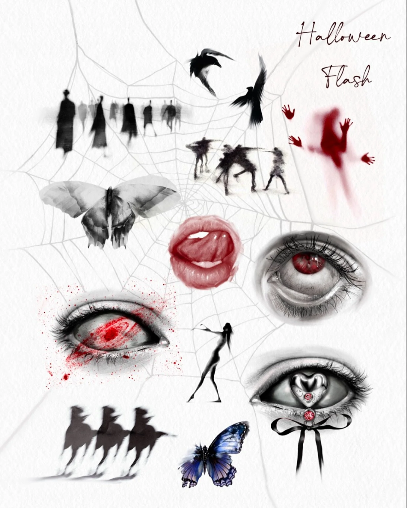 48 Halloween Flash 🎃🕸️🕷️

A spooky Halloween design 🩸
contact by e-mail or direct message.

#tattoodesign #eyetattoo #blacktattooart #minitattoo #finelinetattoo #halloween #halloweentattoo #brooklyntattoo #nyctattoo