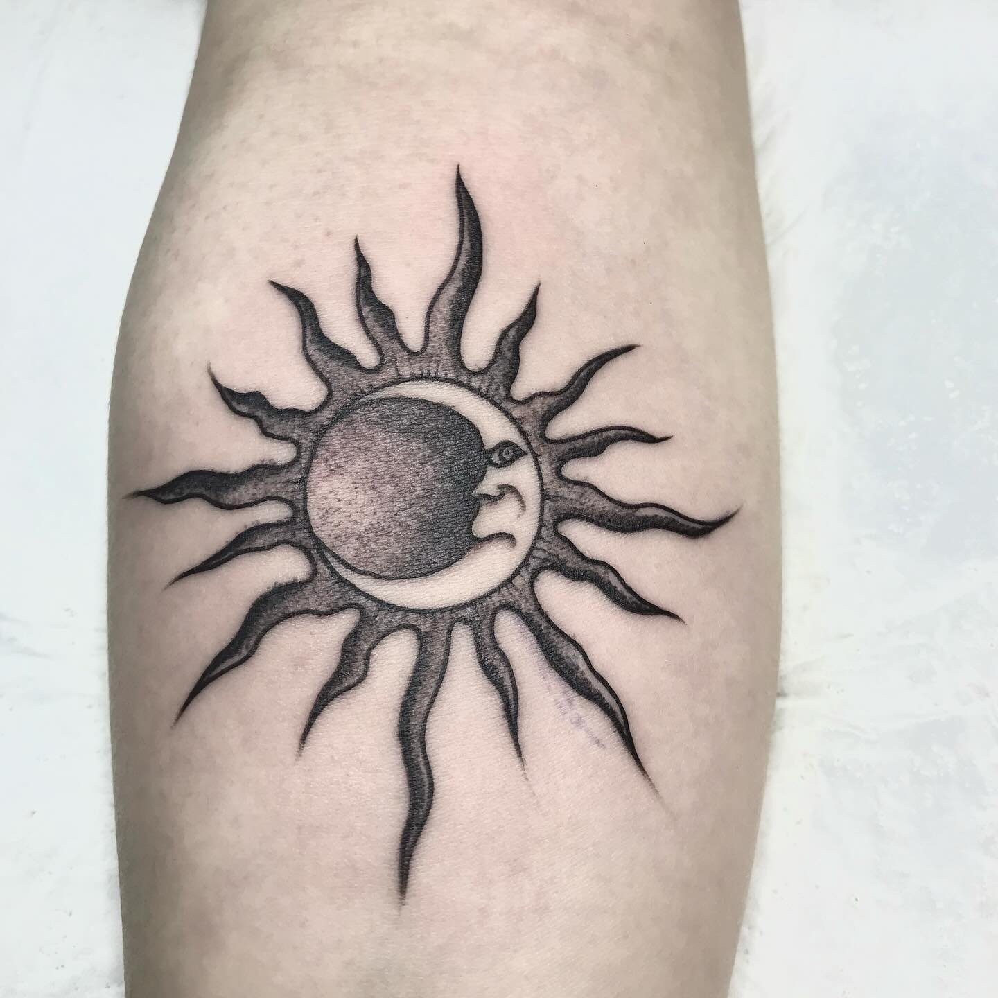 sun &amp; moon design  DM for free apprentice tattoo