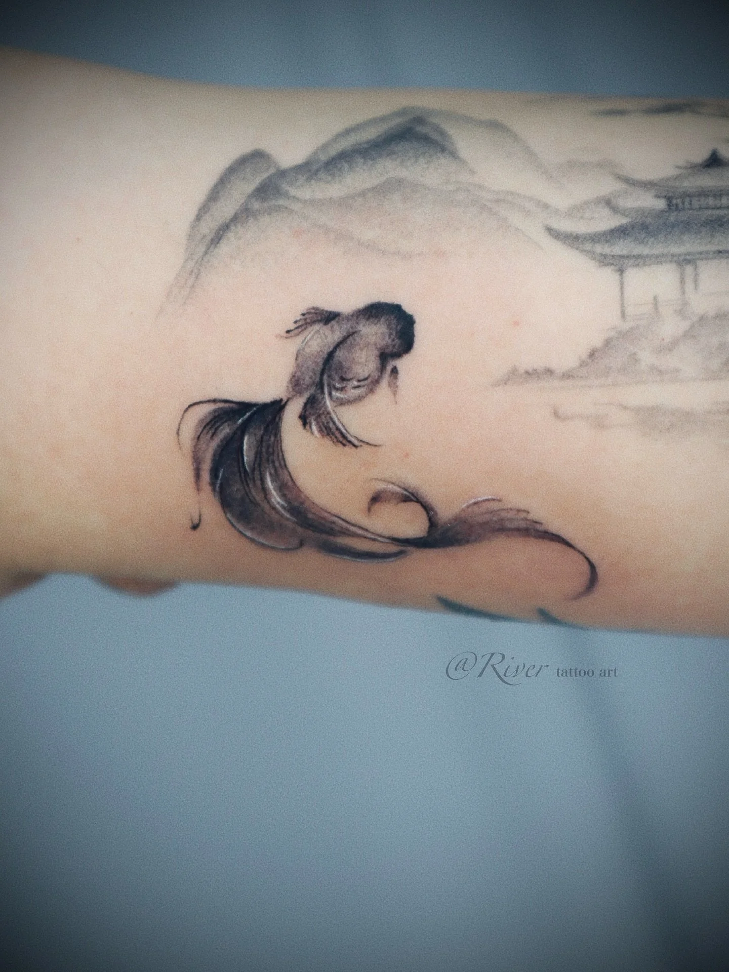 Elegant goldfish in fine detail, flowing like ink and water. 🐟✨
#FlushingTattoo #NYCTattoo #ChineseInkTattoo #GoldfishTattoo #WatercolorTattoo #FineLineTattoo #CustomTattoo #DelicateTattoo #InkFlow #TattooArt #TattooArtist #InkNYC